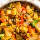 خوراک سبزیجات با توفو و بادام هندی